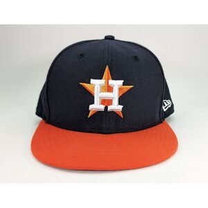 Houston Astros New Era 59fifty Fitted Cap Size 7 3/8 ‎ MLB Auth. Collection